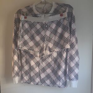 Victoria's Secret Pink and Black Plaid Long Sleeve Pajama Set